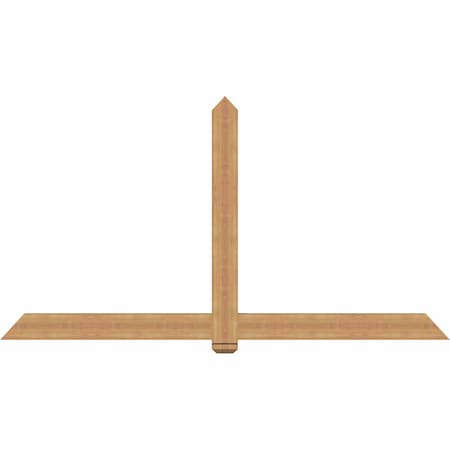 Ekena Millwork Eugene Smooth Timber Gable Bracket, Western Red Cedar, 96"W x 52"H x 3 1/2"D x 5 1/2"F, 13/12 Pitch GBW096X52X0406EUG00SWR